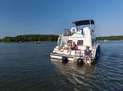 Hausboot bei Fürstenberg/Havel