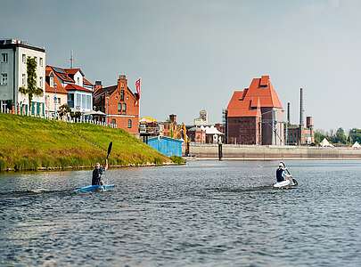 Kanuwanderer auf der Stepenitz in Wittenberge