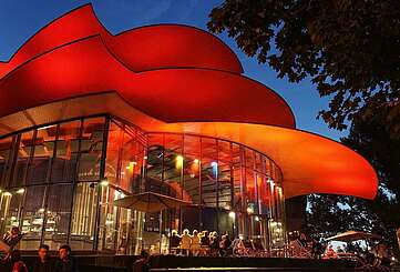 Außenansicht des Hans Otto Theaters
