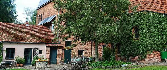 Blick auf den Ferienhof Salveymühle