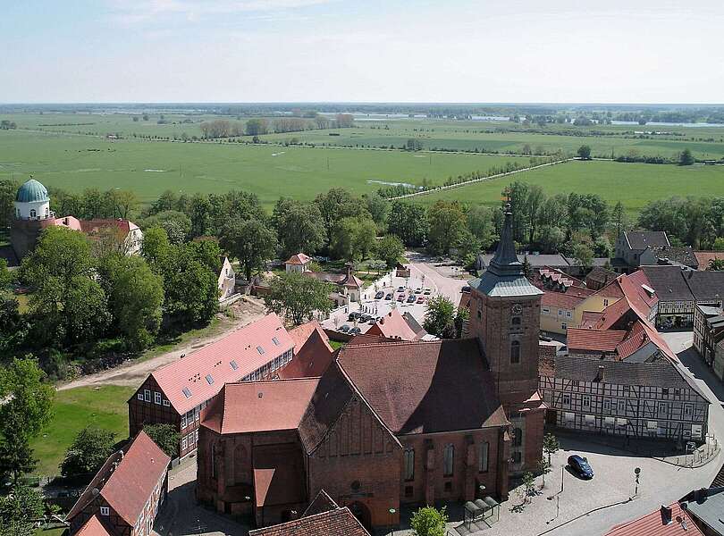 Blick über Altstadt und Burg Lenzen