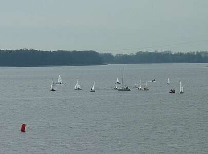 Segelboote auf dem Ruppiner See