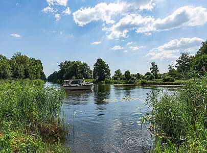 Boot auf dem Finowkanal in Liebenwalde