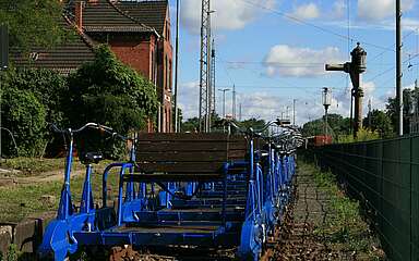 Draisinen im Bahnhof Zossen