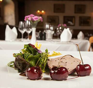 Gourmetküche im Restaurant des Guts Klostermühle