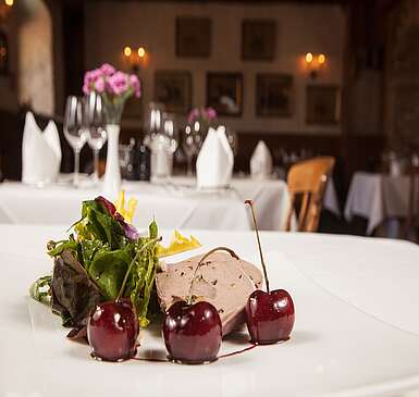 Gourmetküche im Restaurant des Guts Klostermühle