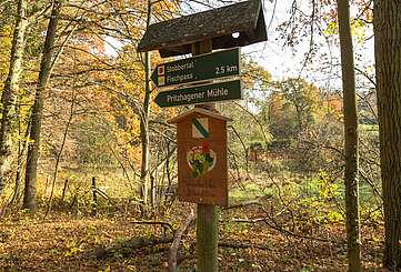 Wanderschilder der Naturparkroute Märkische Schweiz
