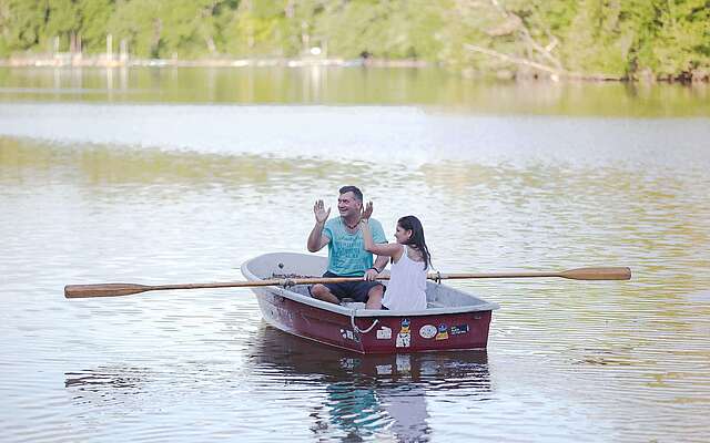 Rudern auf dem Krummen See