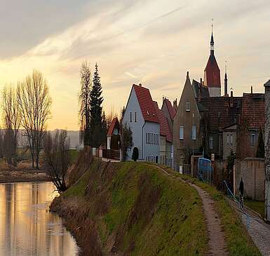 Sonnenuntergang bei Mühlberg/Elbe