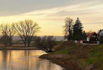 Sonnenuntergang bei Mühlberg/Elbe