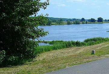 Radfahrer auf dem Oder-Neiße-Radweg