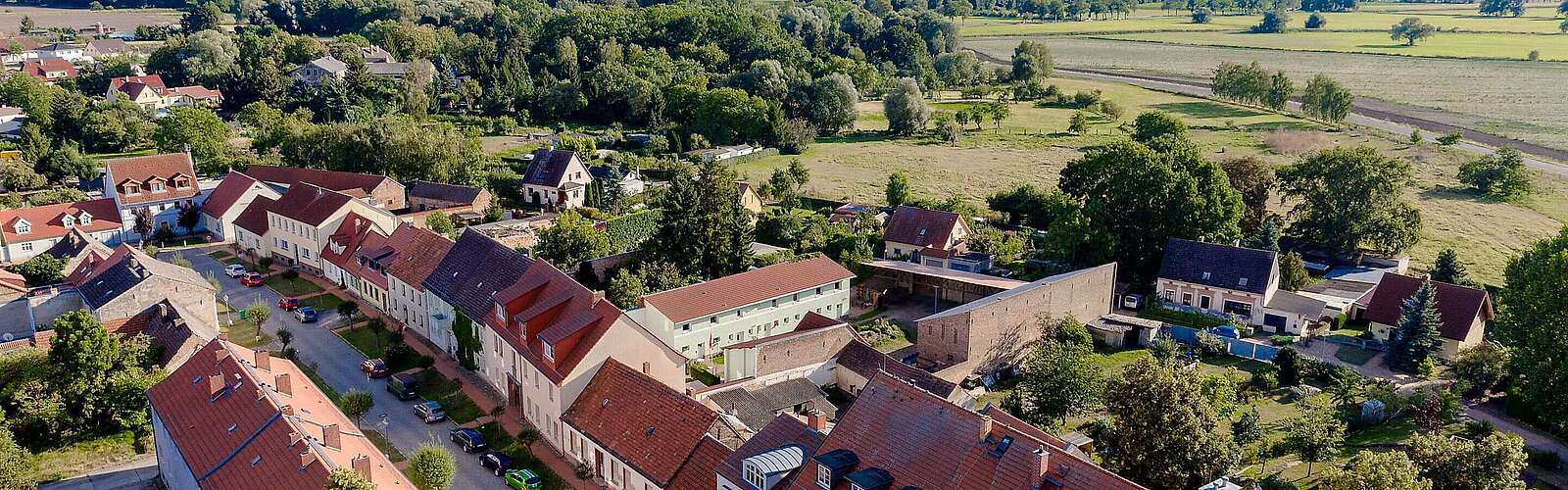Blick über Mittenwalde vom Kirchturm St. Moritz