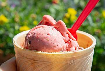 Eis im Waffelbecher