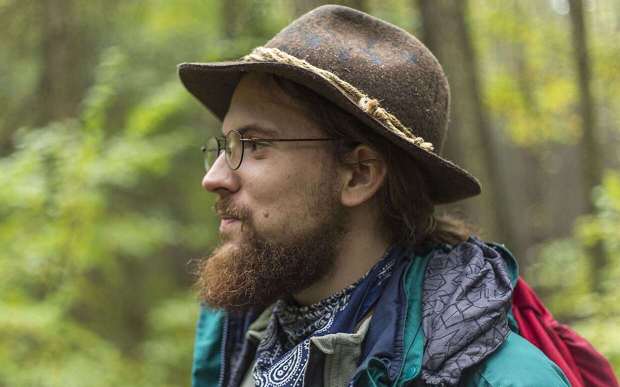 Julian Beyer führt durch den Naturpark Barnim.