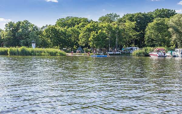 Blick auf den Campingpark Potsdam