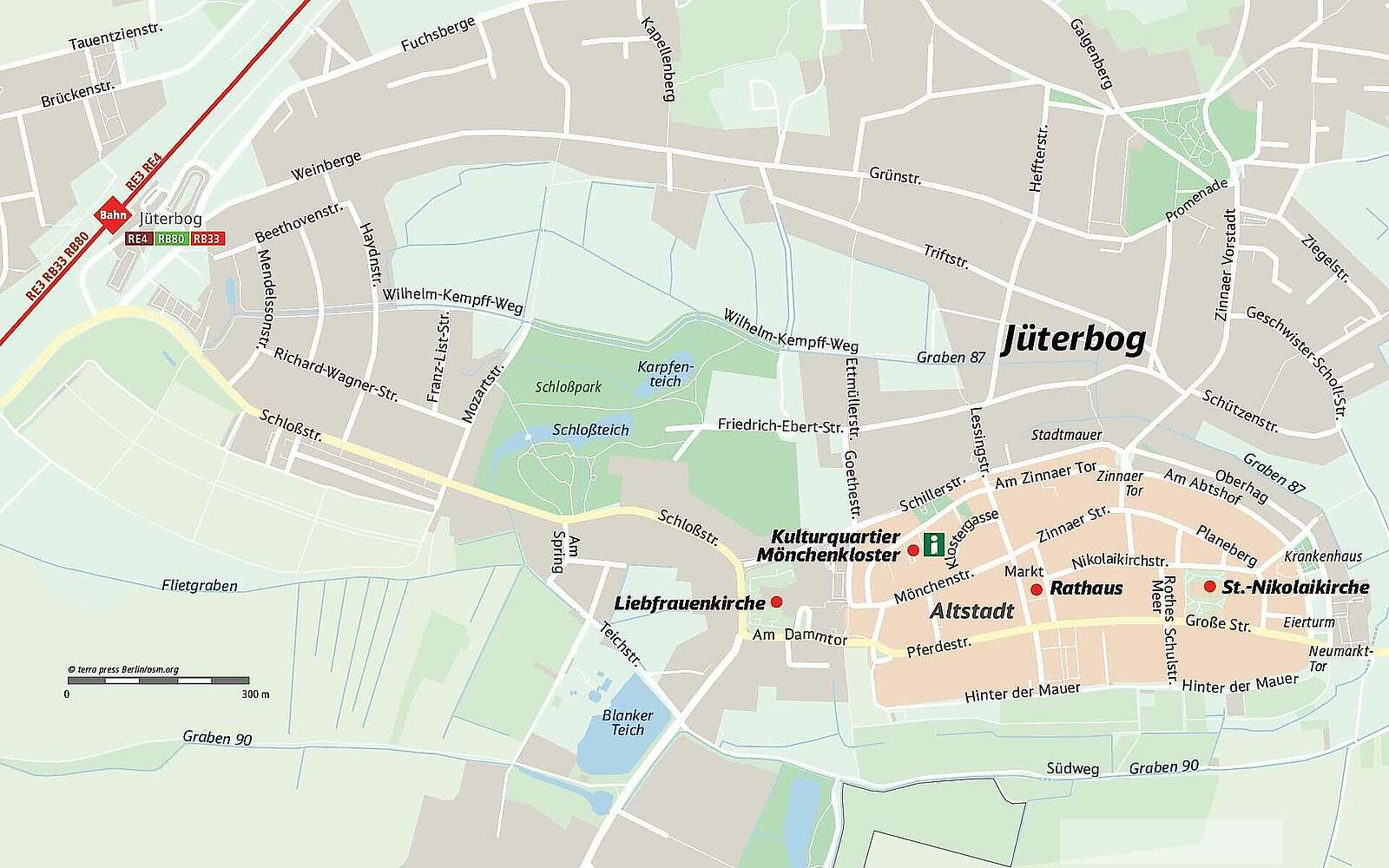 DB-Reformationsausflüge Karte Jüterbog