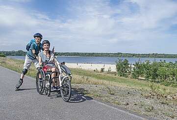 Radfahren am Senftenberger See