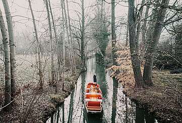 Winterkahnfahrt im Spreewald