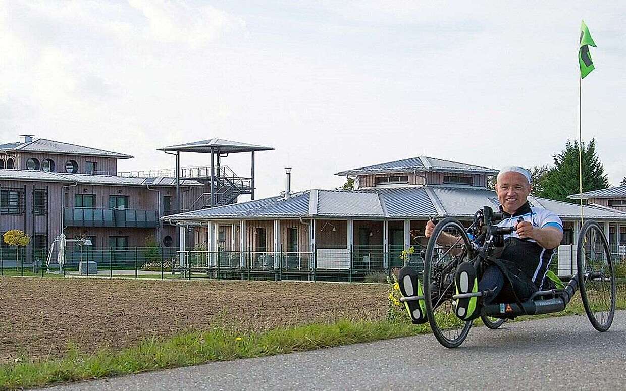 Handbiker Veit Riffer am ElsterPark