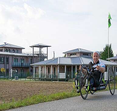 Handbiker Veit Riffer am ElsterPark
