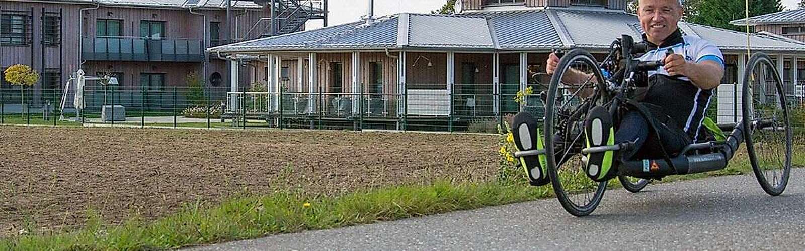 Handbiker Veit Riffer am ElsterPark