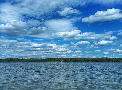 Kitesurfen auf dem Motzener See