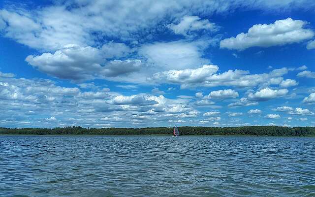 Kitesurfen auf dem Motzener See