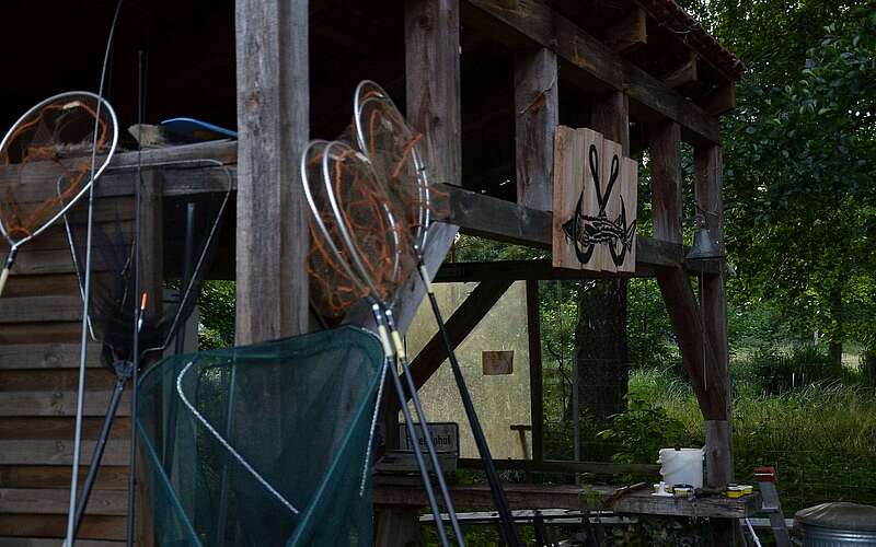 Angelequipment auf dem 25 Teiche-Gelände