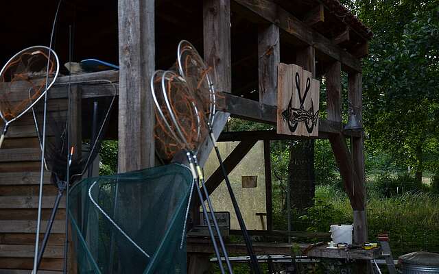 Angelequipment auf dem 25 Teiche-Gelände