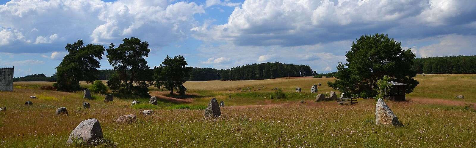 Blick über den Findlingspark Henzendorf