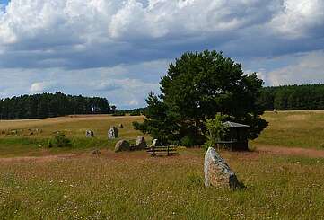 Blick über den Findlingspark Henzendorf