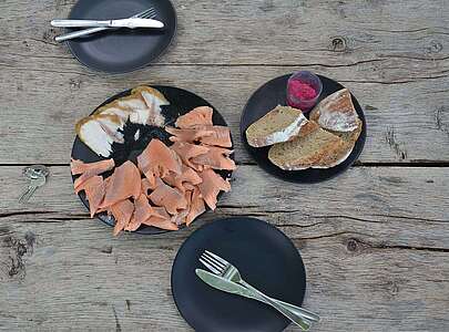 Fischgericht im Forellenhof Rottstock