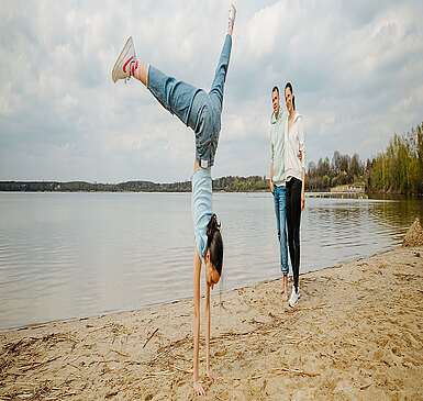 Familie am Senftenberger See