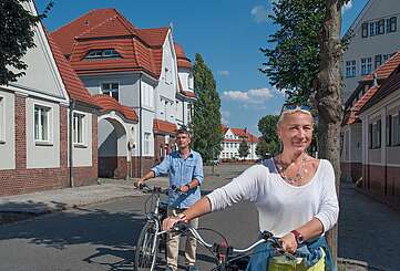 Radler in der Gartenstadt Marga