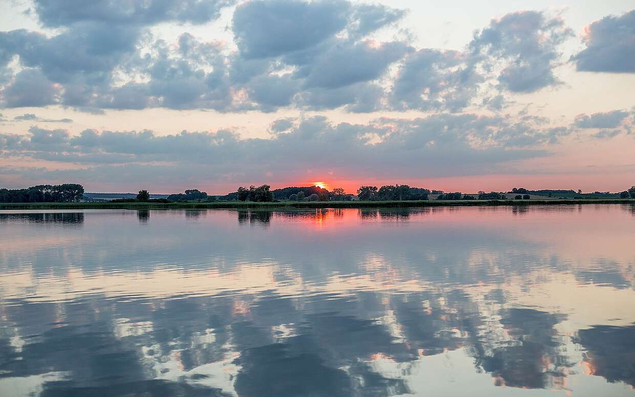 Sonnenuntergang am Oberuckersee
