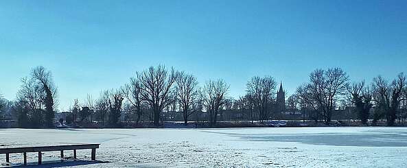 Tonsee Mittenwalde im Winter