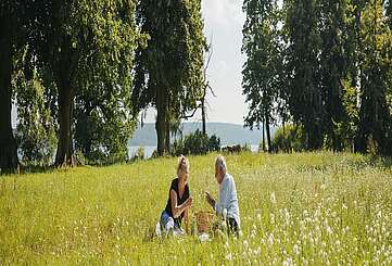 Picknick auf der Blumenwiese