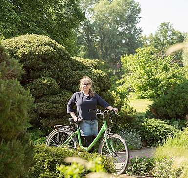 Gästeführerin Katja Goldhahn auf der Freundschaftsinsel
