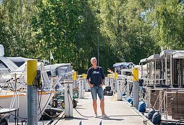 Bettina Vogel in der Marina Mildenberg