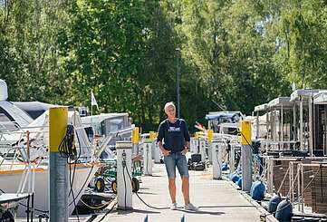 Bettina Vogel in der Marina Mildenberg