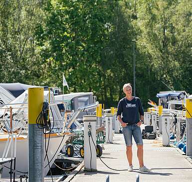 Bettina Vogel in der Marina Mildenberg