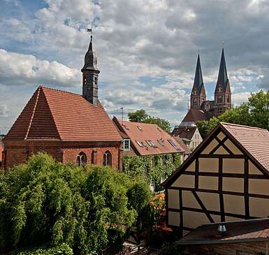 Blick auf die Siechenhauskapelle in Neuruppin