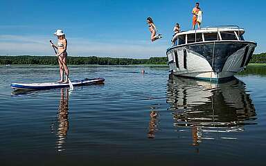 Zeit auf dem Hausboot