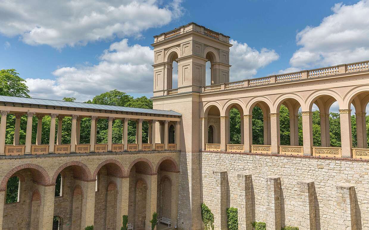 Ein Turm des Schlosses Belvedere