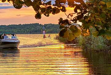 Boot auf dem Wolziger See