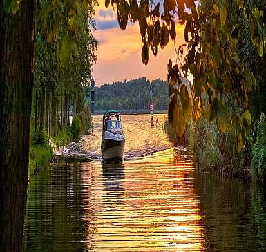 Boot auf dem Wolziger See