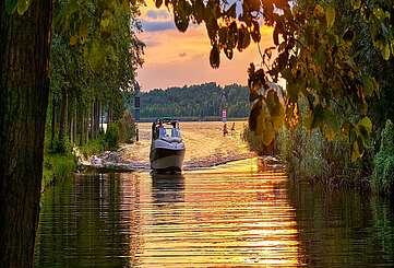 Boot auf dem Wolziger See