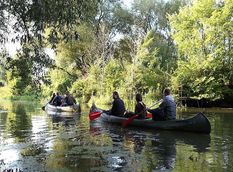 Kanuwanderer auf der Alten Oder