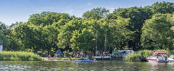 Blick auf den Campingpark Potsdam
