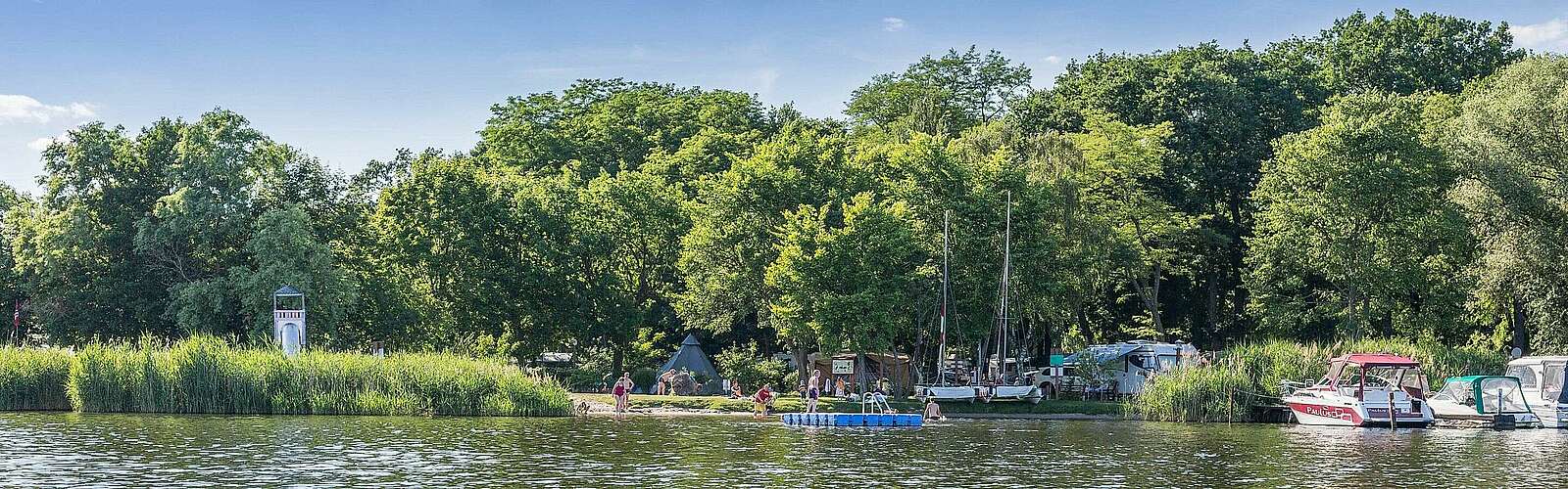 Blick auf den Campingpark Potsdam